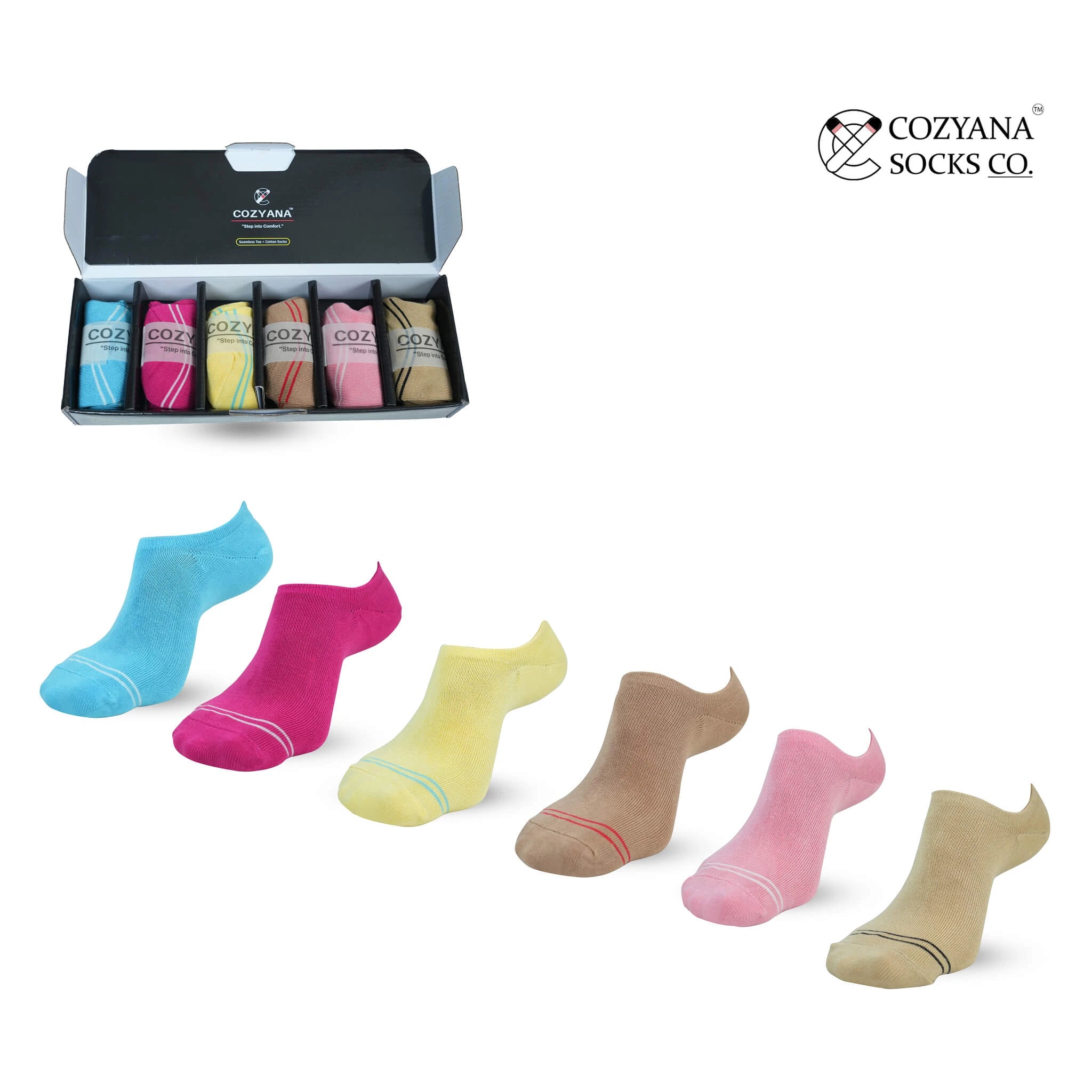 Women ankle length socks (Pack of 6 pairs)