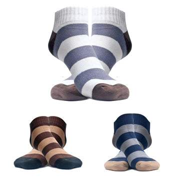 Men's cotton unisex low cut ankle length socks (Pack of 3 pair)