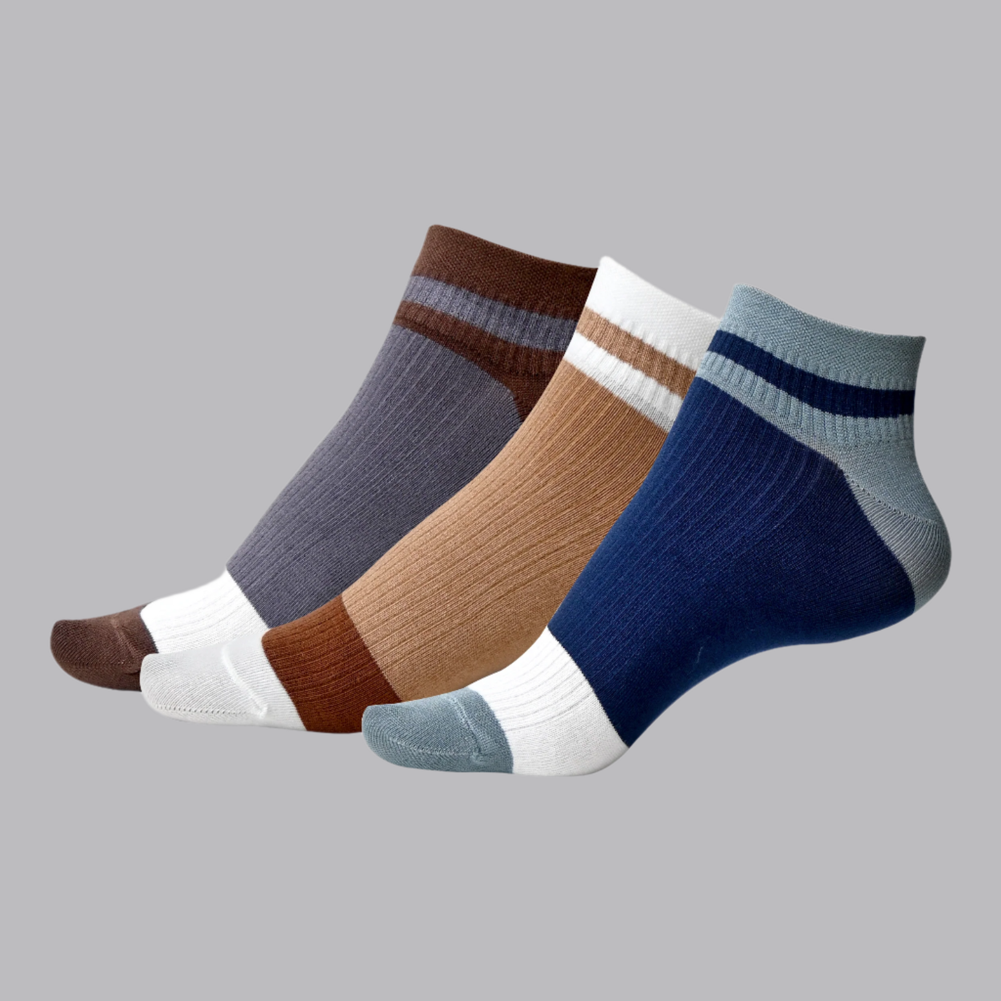 Men's Cotton Low Cut Ankle Length Socks (Pack of 3 Pairs)