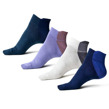 Men's cotton low cut ankle length socks (Pack of 4 pair)