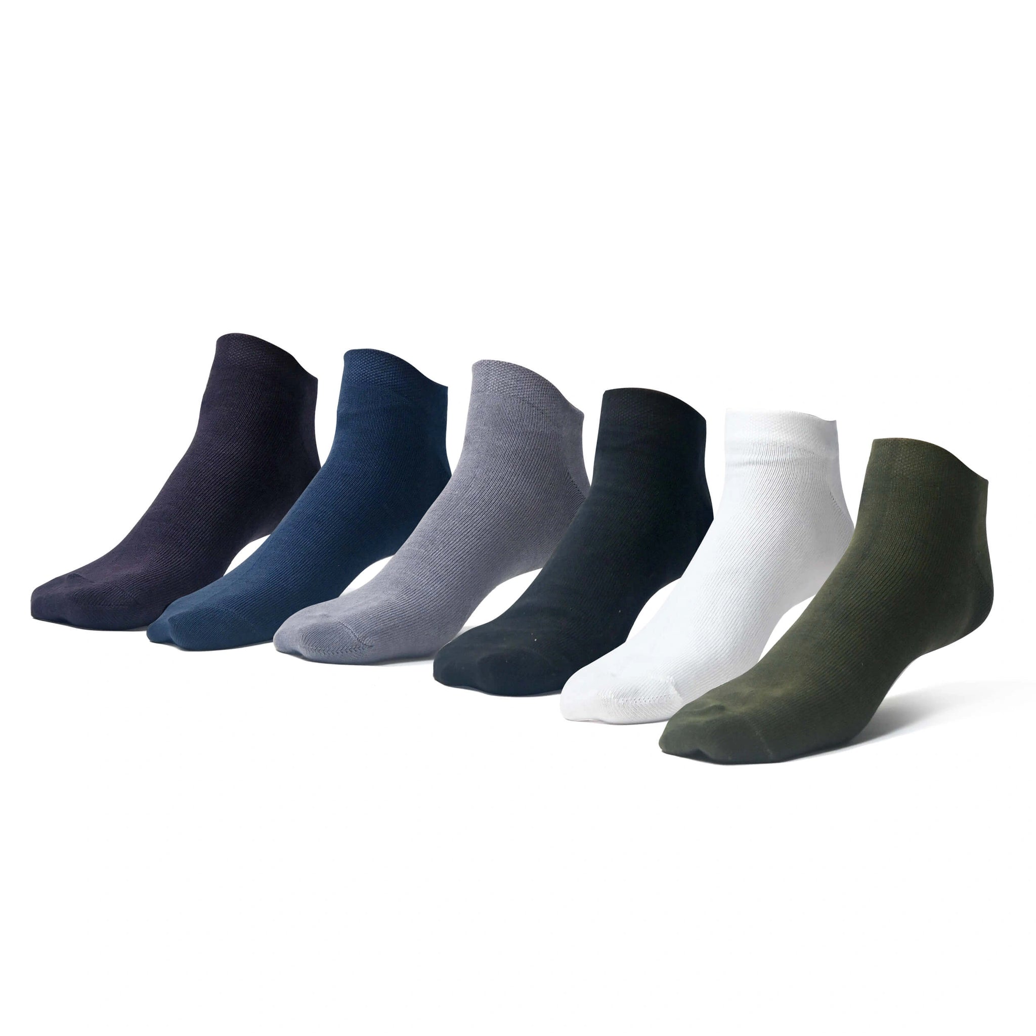 Men's cotton plain low cut ankle length socks (Pack of 6 pair)