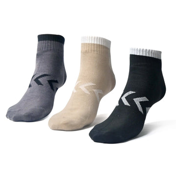 Men's cotton low cut ankle length socks (Pack of 3 pair)