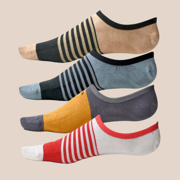 Men's cotton loafer socks (Pack of 4 pair)